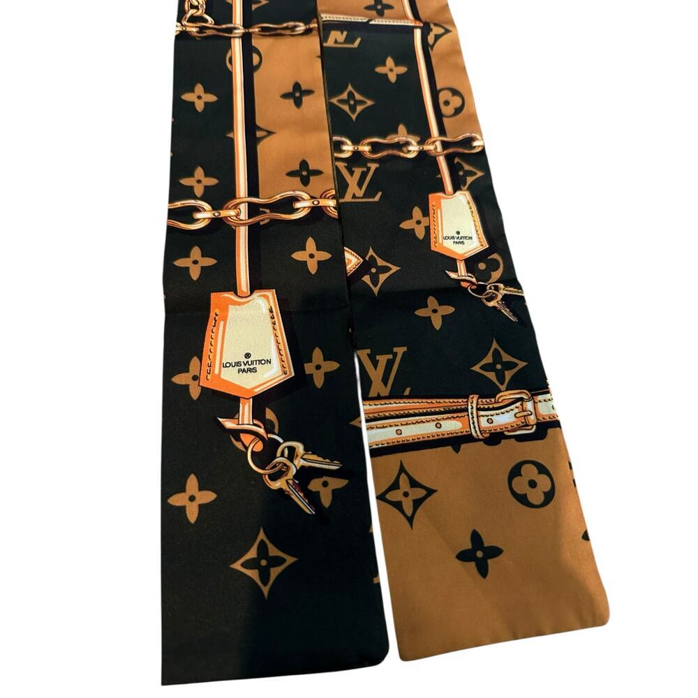 Louis Vuitton Women's Brown Silk Monogram Confidential Bandeau Headband - Picture 11 of 11